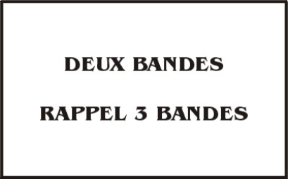 LEÇON 13 - DEUX BANDES RAPPEL TROIS BANDES