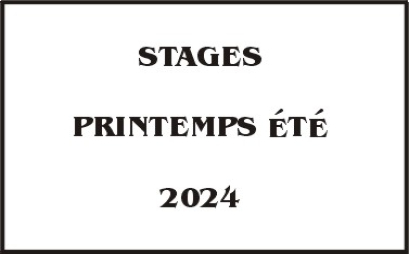 STAGES ÉTÉ 2024
