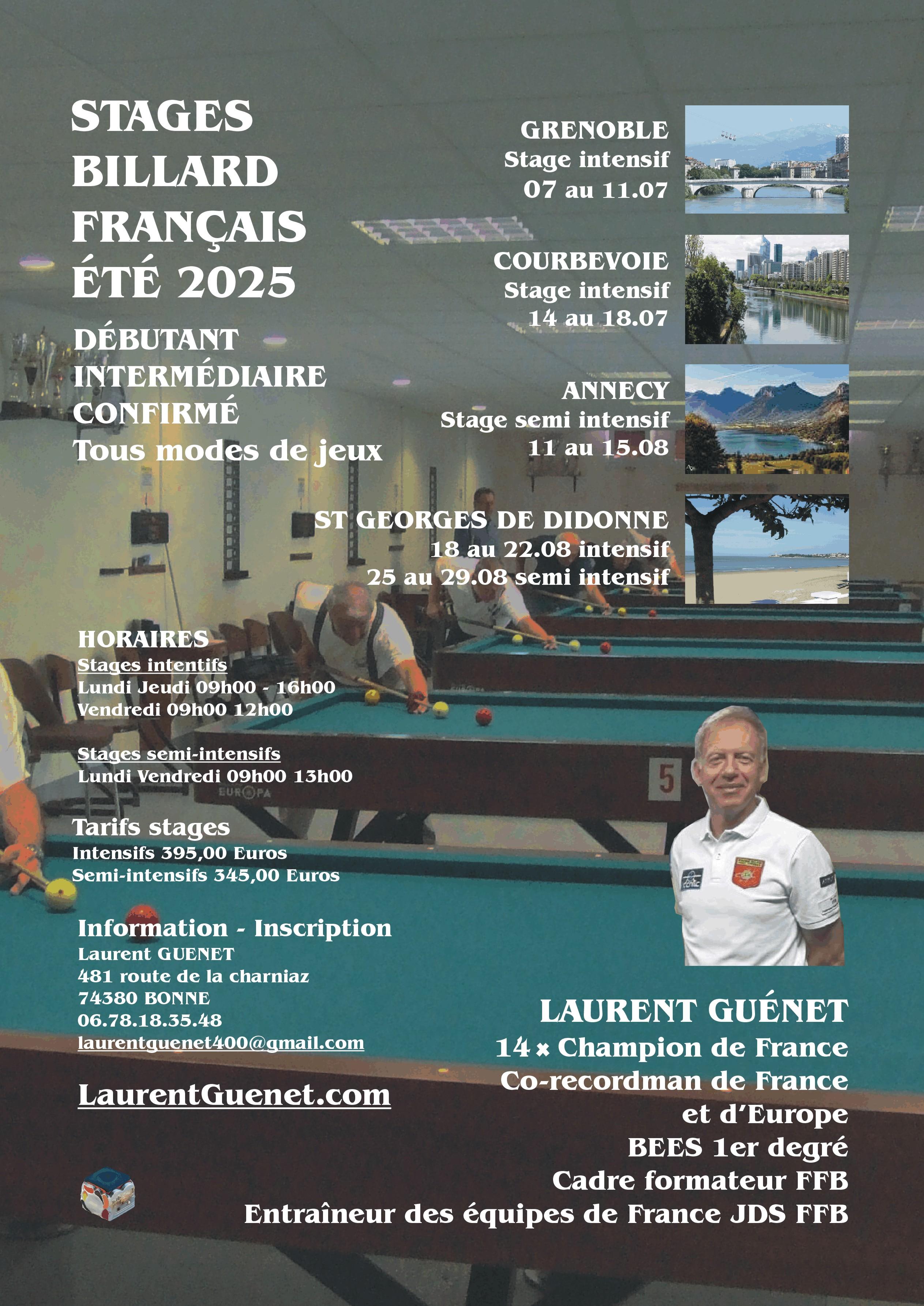 affiche stages été 2025